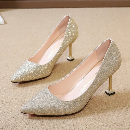 Women‘s Glitter Pointed Toe High Heels Stiletto Heeled Slip On Pumps Wedding Party Dress Shoes
Women‘s Glitter Pointed Toe High Heels Stiletto Heeled Slip On Pumps Wedding Party Dress Shoes