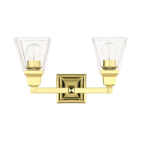 Livex Lighting 17172 Mission 2 Light 15 Wide Vanity Light - Brass
Livex Lighting 17172 Mission 2 Light 15 Wide Vanity Light - Brass