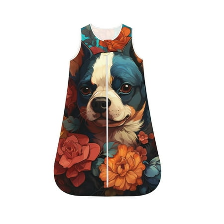 Cauagu Vintage Colorful Flower French Bulldog for Infant Wearable Blanket Unisex Girl Boy Swaddle Transition Sack - Newborn Essentials Sleep Clothes-Medium
Cauagu Vintage Colorful Flower French Bulldog for Infant Wearable Blanket Unisex Girl Boy Swaddle Transition Sack - Newborn Essentials Sleep Clothes-Medium
