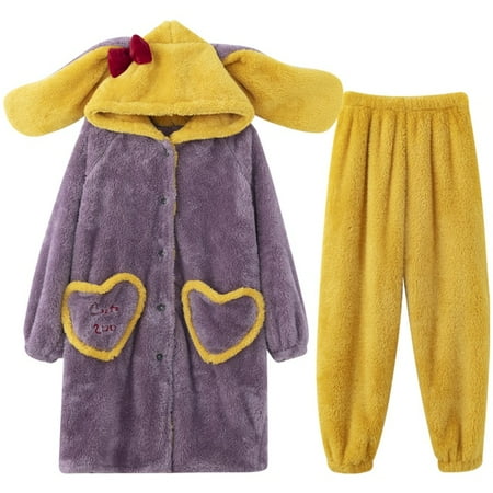 PIKADINGNIS Women Sleepwear Plus Size XXL Intensification Nighty Plush Set Winter Pyjamas Loose Version Medium Style Hooded Pajamas женский
PIKADINGNIS Women Sleepwear Plus Size XXL Intensification Nighty Plush Set Winter Pyjamas Loose Version Medium Style Hooded Pajamas женский