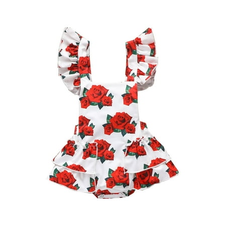 EYIIYE Baby Girl s Valentine s Day Romper Rose Flower Print Ruffle Flying Sleeve Backless Bandage Bodysuit 0-24 Months
EYIIYE Baby Girl s Valentine s Day Romper Rose Flower Print Ruffle Flying Sleeve Backless Bandage Bodysuit 0-24 Months
