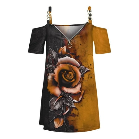 Simplmasygenix Women Tops Summer Clearance Women Pirnt V-neck Short Sleeve Strapless T Shirt Polluver Blouse Tank Tops
Simplmasygenix Women Tops Summer Clearance Women Pirnt V-neck Short Sleeve Strapless T Shirt Polluver Blouse Tank Tops