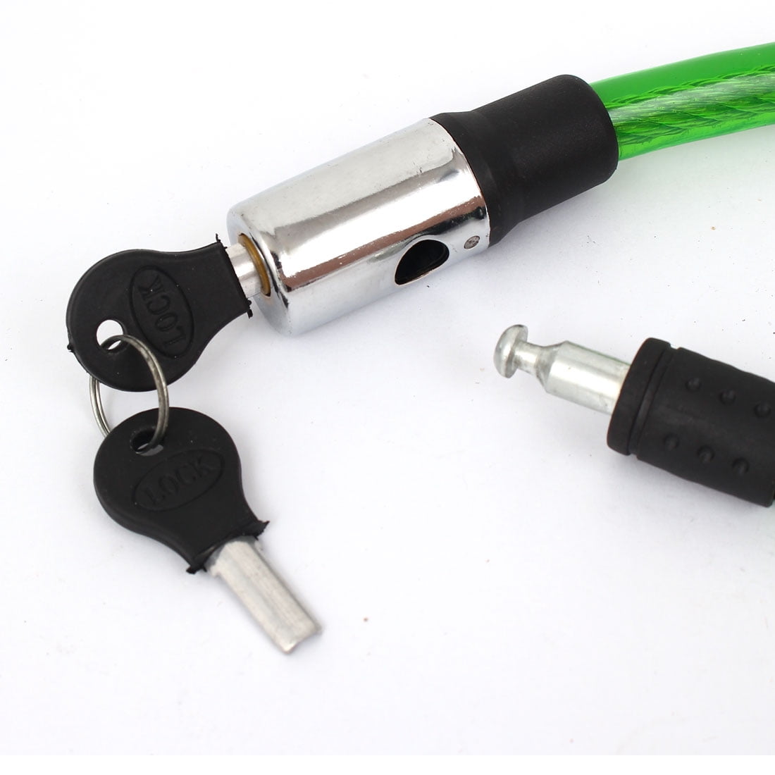 Bike Bicycle Motorcycle Plastic Coated Security Cable Lock 63cm Long