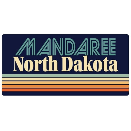 Mandaree North Dakota 5 x 2.5-Inch Fridge Magnet Retro Design