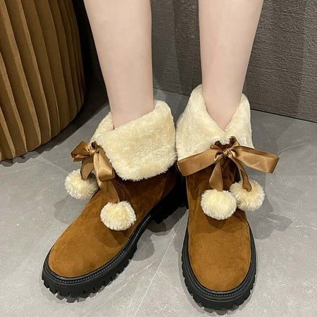 Zedker Women Boots Womens Snow Boot Women s Mid Calf Chunky Heel Boots Casual Bow-Knot Round-Toe Fashion Plush Snow Boots
Zedker Women Boots Womens Snow Boot Women s Mid Calf Chunky Heel Boots Casual Bow-Knot Round-Toe Fashion Plush Snow Boots