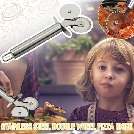 Foraging dimple Stainless Steel Double Wheel Pizza Knifes Cutter Pancake Pastry Pie Slicer
Foraging dimple Stainless Steel Double Wheel Pizza Knifes Cutter Pancake Pastry Pie Slicer