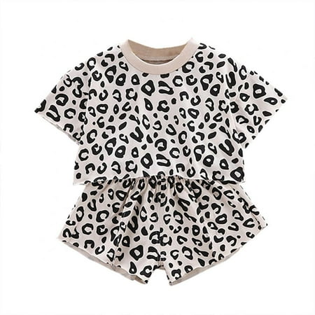 Lovebay Baby Girls Leopard Short Sleeve Sweatshirt T-Shirt Top & Short Pants Toddler Outfits 0-5 Years
Lovebay Baby Girls Leopard Short Sleeve Sweatshirt T-Shirt Top & Short Pants Toddler Outfits 0-5 Years