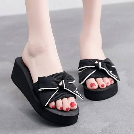 EQWLJWE Women Girls Bow Wedge Heel Non-slip Thick Heel Casual Slippers Women s Slippers Holiday Clearance
EQWLJWE Women Girls Bow Wedge Heel Non-slip Thick Heel Casual Slippers Women s Slippers Holiday Clearance