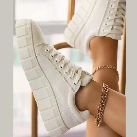 Egmy Large Size Platform Women S Single Shoes Round toe Cross-Lace Canvas Shoes