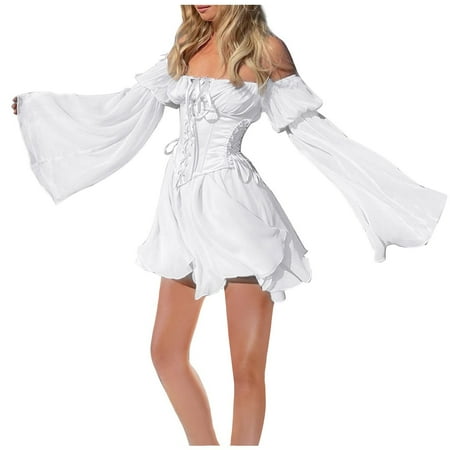 Shpwfbe Summer Dresses For Women 2023 White Dress Women Women S Chiffon Dress Off Shoulder Flare Sleeve Dress Lace Up Corset S
Shpwfbe Summer Dresses For Women 2023 White Dress Women Women S Chiffon Dress Off Shoulder Flare Sleeve Dress Lace Up Corset S