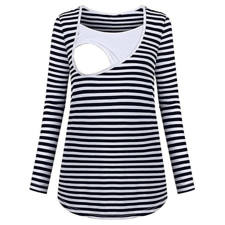 asdoklhq Maternity Clothes for Women Clearance Pregnant Women Clothes Striped Top Contrast Color Long-sleeved Nursing Clothes
asdoklhq Maternity Clothes for Women Clearance Pregnant Women Clothes Striped Top Contrast Color Long-sleeved Nursing Clothes
