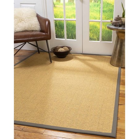 Natural Area Rugs Niagara Custom Sisal Rug, 10', Round Extra Wide Stone Border