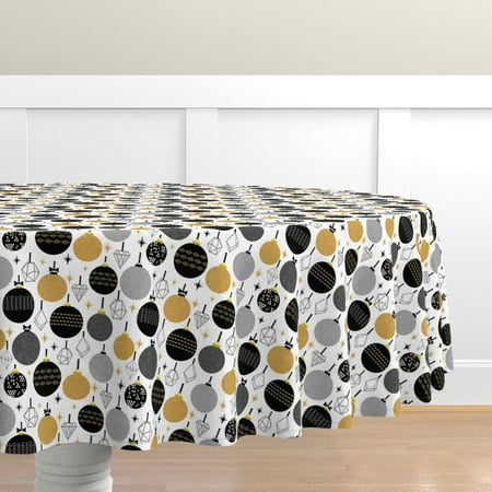 Cotton Sateen Tablecloth 90 Round - Holiday Ornaments Black Gold Triangles Christmas Ornament Triangle Geode Print Custom Table Linens by Spoonflower
Cotton Sateen Tablecloth 90 Round - Holiday Ornaments Black Gold Triangles Christmas Ornament Triangle Geode Print Custom Table Linens by Spoonflower