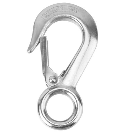 NUOLUX 1Pc Stainless Steel Cargo Hook Anti-slip Lifting Hook Engineering Supply Silver