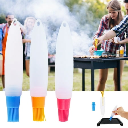 WMYBD Brushes Silicone Baking Cake Butter Bread Liquid Oil Pen Tube Brush BBQ Tool