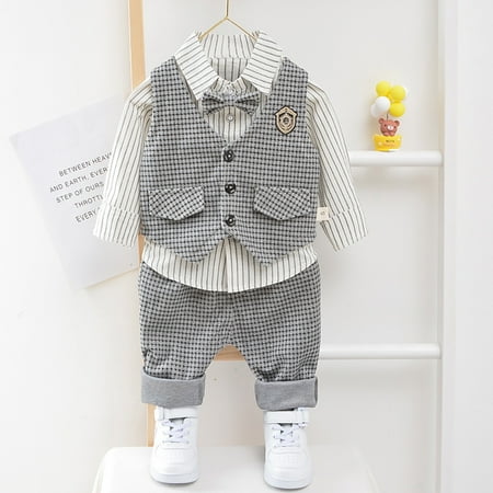 New style children’s three piece 1000 bird check vest in spring