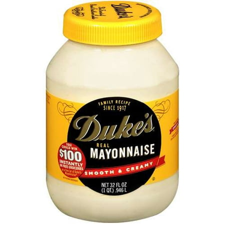 (2 Pack) Duke's Real Mayonnaise, 32 oz (Best Foods Mayo Chicken)