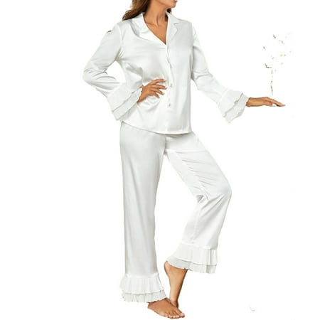 Button Front Pant Sets Lapel Long Sleeve Sleepwear Elegant Women s Pajama Sets
Button Front Pant Sets Lapel Long Sleeve Sleepwear Elegant Women s Pajama Sets