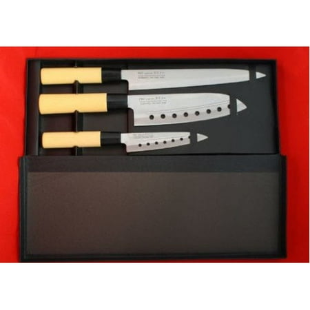 Concord Cookware Pro Line 3 Piece Sushi Santoku Chef Knife Set