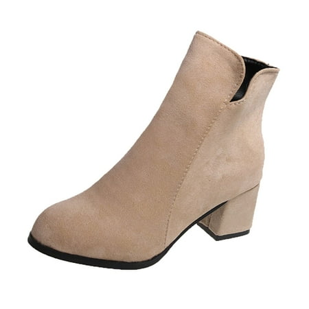 TALKVE Womens Boots Suede Side Zipper Ankle Boots Large Size Low Tube High Heel Thick Heel Women s Boots
TALKVE Womens Boots Suede Side Zipper Ankle Boots Large Size Low Tube High Heel Thick Heel Women s Boots