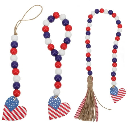 Hemoton 3Pcs Independence Day Wooden Bead String Wall Hanging Decor Tassel Bead Pendant
Hemoton 3Pcs Independence Day Wooden Bead String Wall Hanging Decor Tassel Bead Pendant
