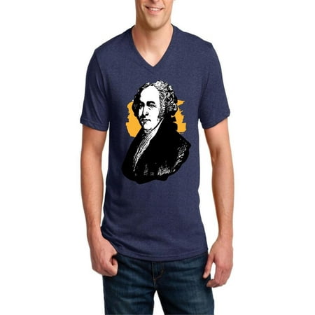 John Adams American President Men's V-Neck Short Sleeve T-Shirt
