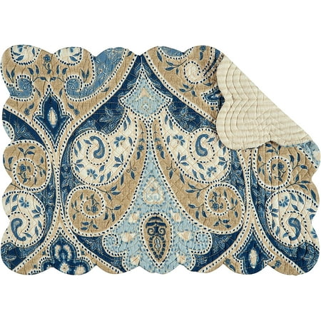 C&F Home Nazima Paisley Single Placemat Reversible Rectangular Cotton Quilted Reversible Machine Washable Rectangular Placemat Blue
C&F Home Nazima Paisley Single Placemat Reversible Rectangular Cotton Quilted Reversible Machine Washable Rectangular Placemat Blue