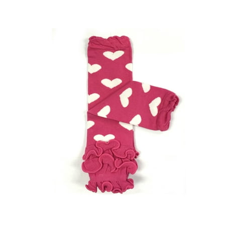 Wrapables® Adorable Designs Baby Leg Warmers O/S Pink Ruffles and Hearts