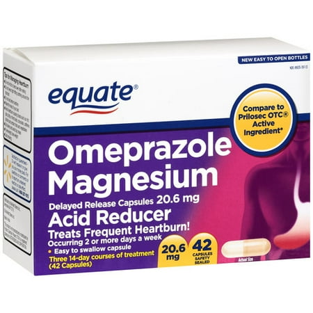 Equate Omeprazole Magnesium Capsules 20.6mg, 42ct Equate Omeprazole Magnesium Capsules 20.6mg, 42ct