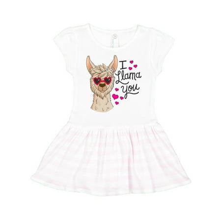 Inktastic I Llama You with Llama Illustration Gift Toddler Girl Dress