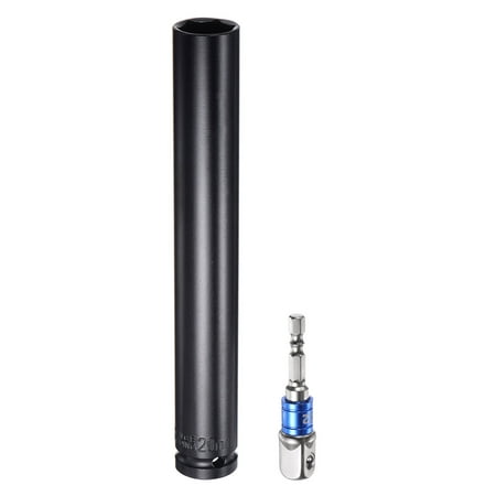 Uxcell 1/2 Drive 20mm 6-Point Socket 8 Length 1/2 to 1/4 Hex Shank Adapter Electroplated CR-V Steel
Uxcell 1/2 Drive 20mm 6-Point Socket 8 Length 1/2 to 1/4 Hex Shank Adapter Electroplated CR-V Steel