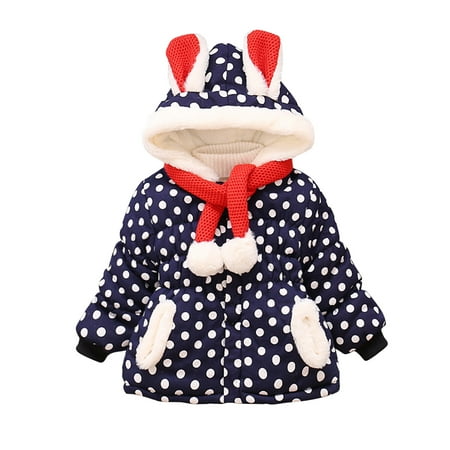 ZHUASHUM Toddler Kids Baby Girls Boys Polka Dot Jacket 3D Ear Hooded Winter Warm Windproof Coat Outwear With Scarf
ZHUASHUM Toddler Kids Baby Girls Boys Polka Dot Jacket 3D Ear Hooded Winter Warm Windproof Coat Outwear With Scarf
