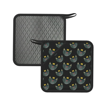 2PCS Pot Holders for Kitchen - Heat Resistant Silicone Pot Holders with Hanging Loop Faces Of The Cat Non Slip Oven Hot Pads Potholders for Decor Baking Cooking Kitchen
2PCS Pot Holders for Kitchen - Heat Resistant Silicone Pot Holders with Hanging Loop Faces Of The Cat Non Slip Oven Hot Pads Potholders for Decor Baking Cooking Kitchen
