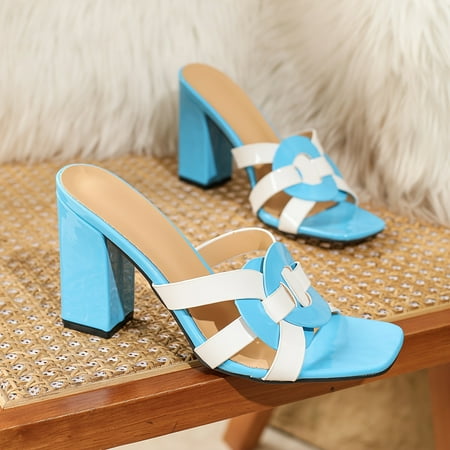 NAYUKA Fashion High Heel Slides Summer Colorblock Block Heel Sandals Women‘s Slip On Walking Mules
NAYUKA Fashion High Heel Slides Summer Colorblock Block Heel Sandals Women‘s Slip On Walking Mules