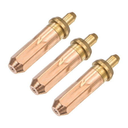 Uxcell 3Pcs Red Copper Brass Round Shape Cutting Tip 1.4mm Dia 60mm Length 100#3