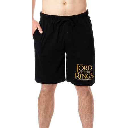 The Lord Of The Rings Mens Movie Film Title Logo Sleep Pajama Shorts