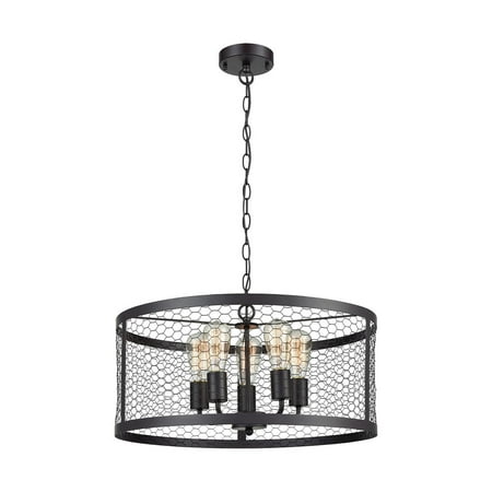 Elk Home Grange 21 Wide 5-Light Chandelier - Oil Rubbed Bronze