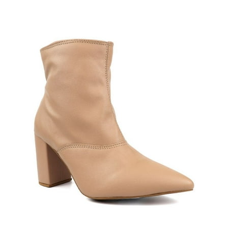 Pointed Toe Bootie with a Block Heel 
Pointed Toe Bootie with a Block Heel