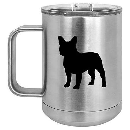 15 oz Tumbler Coffee Mug Travel Cup With Handle & Lid Vacuum Insulated Stainless Steel French Bulldog (Silver)
15 oz Tumbler Coffee Mug Travel Cup With Handle & Lid Vacuum Insulated Stainless Steel French Bulldog (Silver)