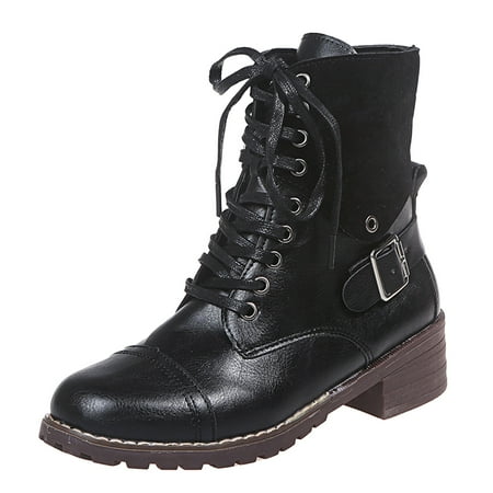 Vuygyu Ladies Autumn And Winter Casual Retro Leather Buckle Color Blocking Lace Up Heel Mid Calf Boots Short Boots Mid Calf Winter Snow Boots Womens Water Boots Wide Calf Boots Women Size 8 Mid Womens
Vuygyu Ladies Autumn And Winter Casual Retro Leather Buckle Color Blocking Lace Up Heel Mid Calf Boots Short Boots Mid Calf Winter Snow Boots Womens Water Boots Wide Calf Boots Women Size 8 Mid Womens