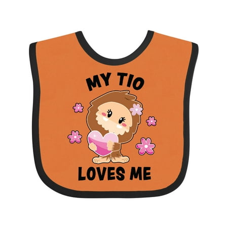 Inktastic My Tio Loves Me with Bigfoot Gift Baby Girl Bib