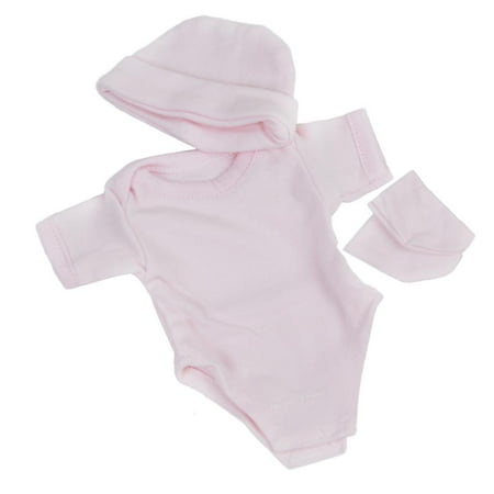 Pink Romper Socks hat Outfits -11inch baby Girl Doll 
Pink Romper Socks hat Outfits -11inch baby Girl Doll