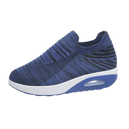 Follure Girl women s casual shoes Fashion Women s Casual Shoes Breathable Slip-on Flats Wedges Outdoor Leisure Sneakers Blue 37 
Follure Girl women s casual shoes Fashion Women s Casual Shoes Breathable Slip-on Flats Wedges Outdoor Leisure Sneakers Blue 37