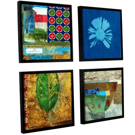 ArtWall Elena Ray "May You Grow Rich" 4-Piece Floater-framed Canvas Square Set