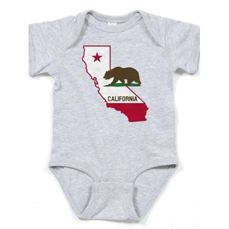 CafePress - CALI STATE W BEAR - Cute Infant Bodysuit Baby Romper