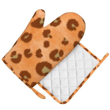 DouZhe Oven Mitts and Pot Holders Sets Orange Animal Leopard Prints Non-Slip Heat Resistant Kitchen Oven Silicone Glove
DouZhe Oven Mitts and Pot Holders Sets Orange Animal Leopard Prints Non-Slip Heat Resistant Kitchen Oven Silicone Glove