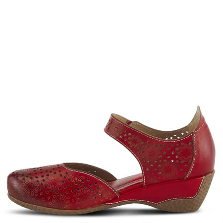 Spring Step L Artiste Women s Americana Wedge Mary Jane Shoe Red EU 40 / US 9