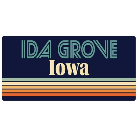 Ida Grove Iowa 5 x 2.5-Inch Fridge Magnet Retro Design