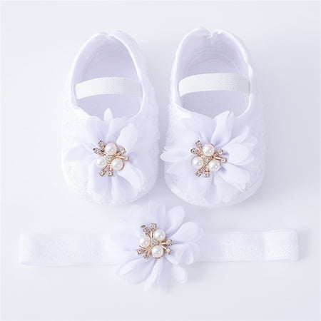 Sprifallbaby Baby Girls Flats and Headband Soft Sole Non-slip Pearl Flower Princess Wedding Dress Walking Shoes for Newborn
Sprifallbaby Baby Girls Flats and Headband Soft Sole Non-slip Pearl Flower Princess Wedding Dress Walking Shoes for Newborn