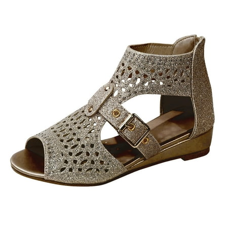 Sandals Women Glitter Buckle Decor Peep Toe Sandals For Women Open Toe Shoes Bohemian Sandals Comfort Ladies Sandals Womens Sandals Pu Gold 37
Sandals Women Glitter Buckle Decor Peep Toe Sandals For Women Open Toe Shoes Bohemian Sandals Comfort Ladies Sandals Womens Sandals Pu Gold 37